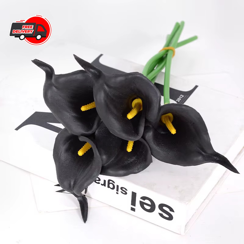 5Pcs Calla Artificial Flowers Calla Lily Fake Flower Bouquet For Wedding Bouquet