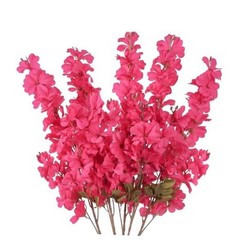 5 Pcs Delphinium Artificial Flowers 39.76” Fake Larkspur Flowers for Hot Pink