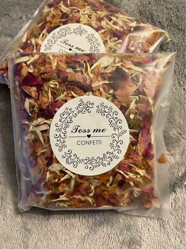 23 individual packs of dried rose petal flower confetti- great for weddings