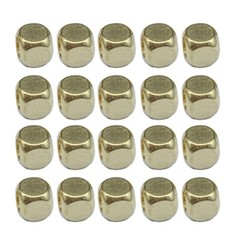 20pcs Round/Square Brass Pendant Beads for DIY Paracord and Accessories