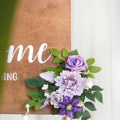 Artificial Wedding Arch Flowers Kit Boho Dusty Rose Blue Eucalyptus Garland