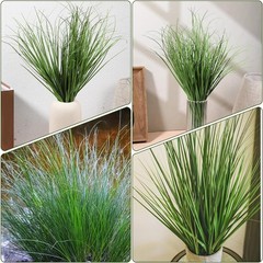 3 Green 20″ Artificial Faux Grass Sprays Stems Wedding Party Home Centerpieces