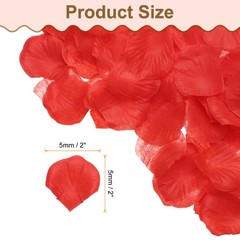 500pcs Artificial Rose Petals Fake Silk Flower Petals for Wedding, Red
