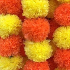 Pack of 10 Artificial Marigold Flower for Decoration genda phool for Decoration