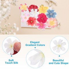 100Pcs Fake Silk Flower Heads, Artificial Cherry Blossom Wedding, White