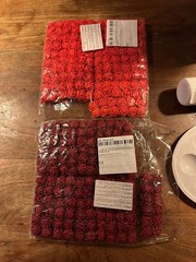 144Pcs Mini PE Foam Rose Heads Red Lace Flowers DIY Wedding Home Decor 2cm