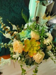 Succulent Bouquet, Rustic Bouquet, Artificial Wedding Bouquet, Bridal Bouquet, B