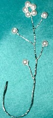 New Pearls Silver Wire Sprays Diamanté 9 Stone Bouquet Accents 10 Ct WEDDINGS