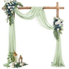 1pcs 6M Chiffon Fabric Drapes for Wedding Arch Ceremony Reception Decorations Sh