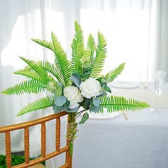 2 Green 19″ Faux Fern Artificial Leaves Greenery Stems Party Home Supplies