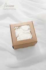 300Pcs Silk Rose Petals Ivory Flower Petals for Wedding Flower Girl Basket White