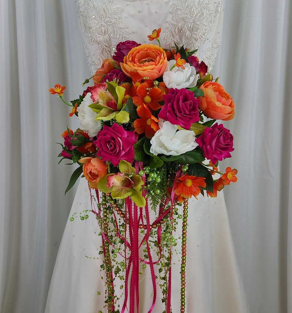 Bright and Beautiful Garden Boho Silk Wedding Bouquet