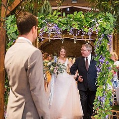 Wisteria Garland 5pack 33Ft Artificial Fake Wisteria Vine Hanging Purple