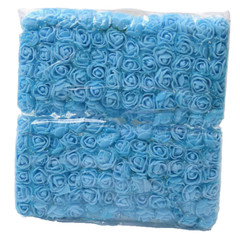 LOT of 1008 pc mini lace Blue Rose Foam Artificial Flower Bouquet
