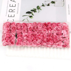 144PCS 1.5 Cm Artificial Mini Paper Rose Bouquet for Scrapbooking for Wedding Pa