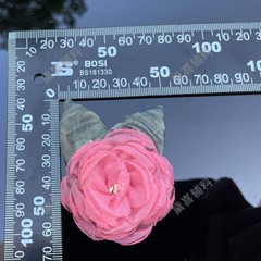 10pcs Artificial Mesh Chiffon Flowers 3D Rose Handmade for Hair Accessories DIY