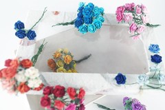 KADADSA 35 Color with 100 pcs Tiny Artificial Roses 15-18 mm, Multi