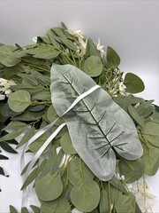 Artificial Arch Flowers Kit, 2Pcs Artificial Flower Arch Decor 2 Drapes Ivory