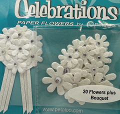 Paper Flower by Petaloo Adorable Bouquet plus 20 flowers Celebrations Cards