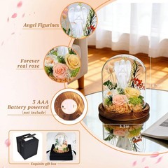 Harmolia Birthday Gifts for 40 50 60th Women Fresh Flowers Small, Champagne