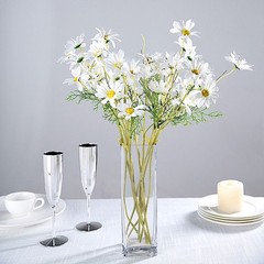 WHITE 6 Bushes 20″ SILK ARTIFICIAL DAISY FLOWERS Sprays Wedding Party Supplies