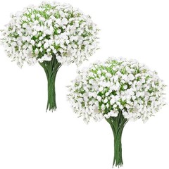 Real Touch Babys Breath Artificial Flowers Fake Flowers Baby 40 Pcs White