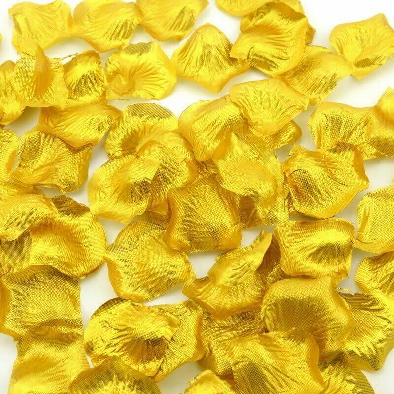 Artificial Metallic Gold Rose Petals