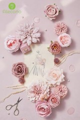 Artificial Flowers, Dusty Pink Silk Fake Flowers for DIY 1 A Dusty Pink