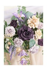 Ling’s Moment 9FT Eucalyptus and Willow Leaf Garland with White Flower, Handc…