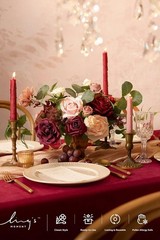 Ling’s moment Wedding Centerpiece Flower with Vase for Ceremony/Reception Tablet