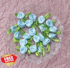 Ruwado Satin Roses Light Blue