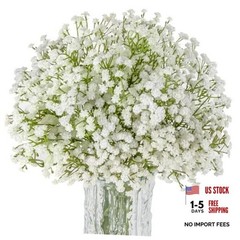 PCS Baby Breath Artificial Flowers Fake Babys Breath Gypsophila Flowers Bulk 10