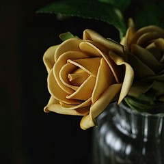 24 GOLD 2″ Mini FOAM ROSE Flowers Stems Wedding Events Decorations Supplies