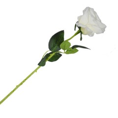 Long Stem Rose Flower Fake Wedding Centerpieces Bridal Bouquet Arrangement WHITE