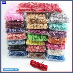 144 Pcs 1.5 cm Mini Paper Rose Bouquet Scrapbooking Wedding Party Decoration