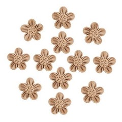 12 Pieces Handmade Burlap Flowers for Wedding tion, Craft Making and Other