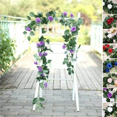 6 feet Silk Rose Flowers Garland Leaves Wedding Party Events Decorations
