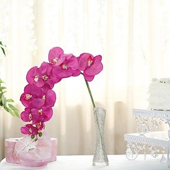 2 FUCHSIA 40″ tall Faux Silk Orchid Flowers Sprays Stems Wedding Decorations