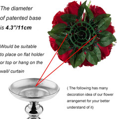 BLOSMON Flower Centerpieces for Tables Wedding: 10 Pcs Crimson Red Artificial Ro