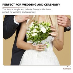 3Pcs Bridal Bouquet Holders Foam Wedding Flower Holder White DIY