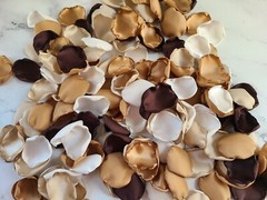 100 Rose Petals Boho Neutral Beige Flower Petals Western Fall Wedding Decor I Do
