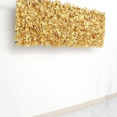 4 Gold Hydrangea Flowers Mat Wall Backdrop Panels Wedding Party Decorations