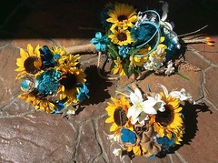 Sunflower wedding flowers package bridal bouquet decorations 40pc RECEPTION plus