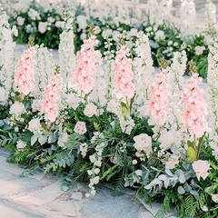 Delphinium Artificial Flowers 33.46 in Hyacinth Snapdragon Antirrhinum Pink