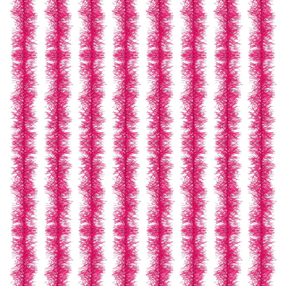 5Ft Feather Boa, 8 Pcs Artificial Fluffy Feather Boas, Rose Red
