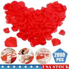 1000/2000x Silk Red Rose Petals Flower Romantic Night Wedding Event Party Decor