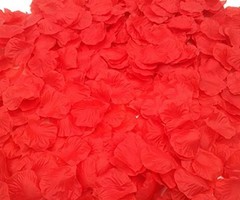 CODE FLORIST 2200 PCS Silk Rose Petals Wedding Flower Decoration 2 Inch Red