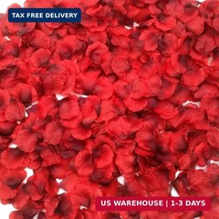 CODE FLORIST 2200 PCS Dark-Red Silk Rose Petals for Romantic Night,Wedding,Propo