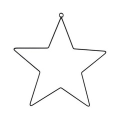 Adjustable Pentagram Shaped Wreath Support Iron Frame for Custom Decorations