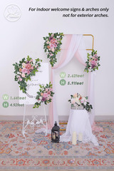 Odouzy Pack of 2 Wedding Arch, Artificial Flowers, Wedding Decor，Flower Garland